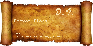 Darvas Ilona névjegykártya